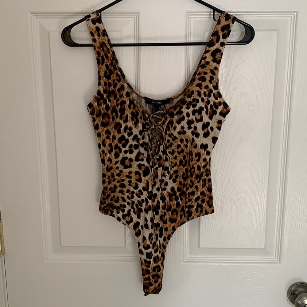 Leopard print bodysuit